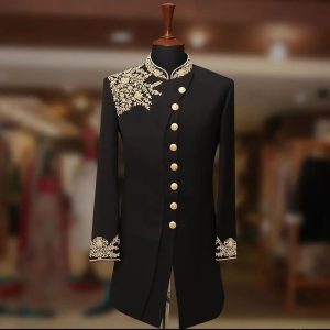 men's slim fit 2 piece black tuxedo suit with satin shawl lapels