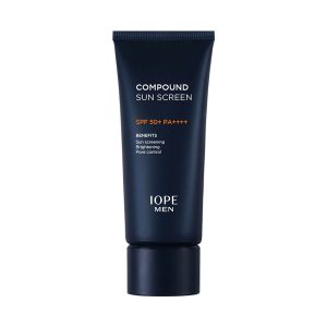 iope men compound sun screen spf 50+ pa++++ | brightening & pore control